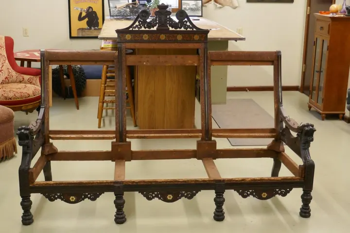 Re-assembled frame, ready for finish touch-up.