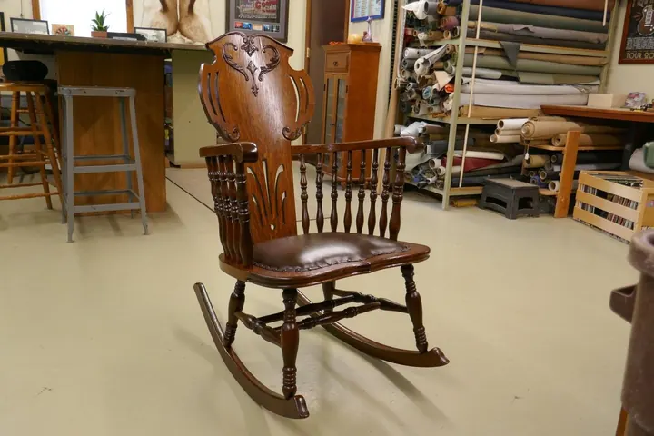 1890s Oak Rocking Chair, finished