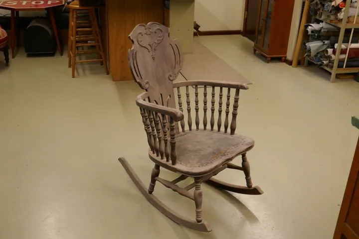 On arrival after many years stored in a farm outbuilding.