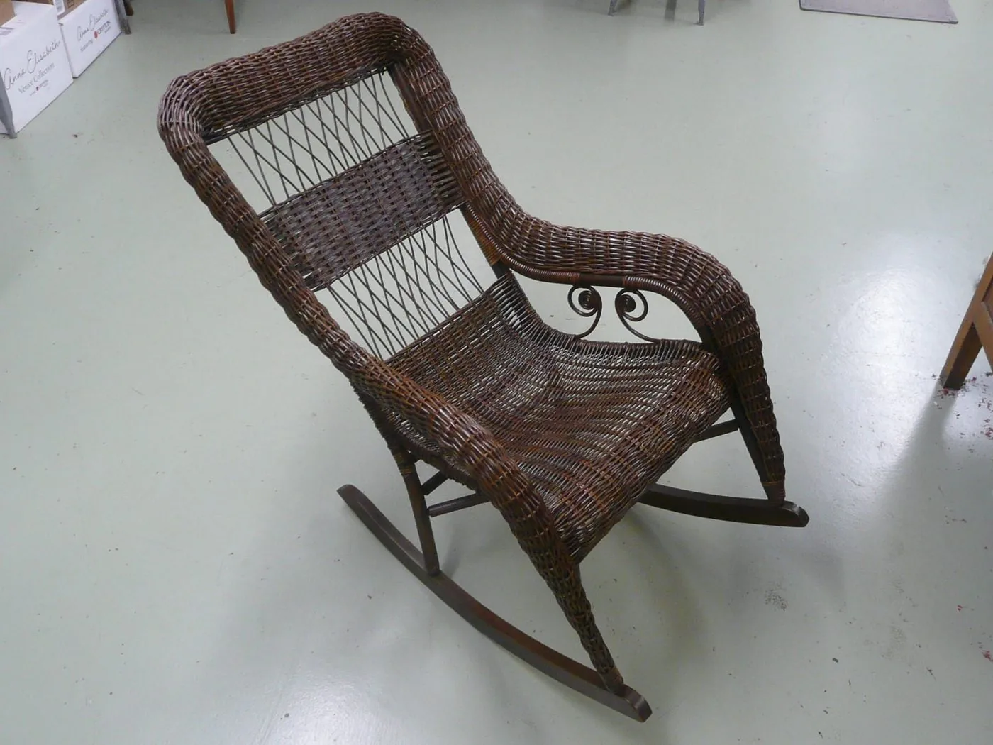 1900 Wicker Rocker, finished