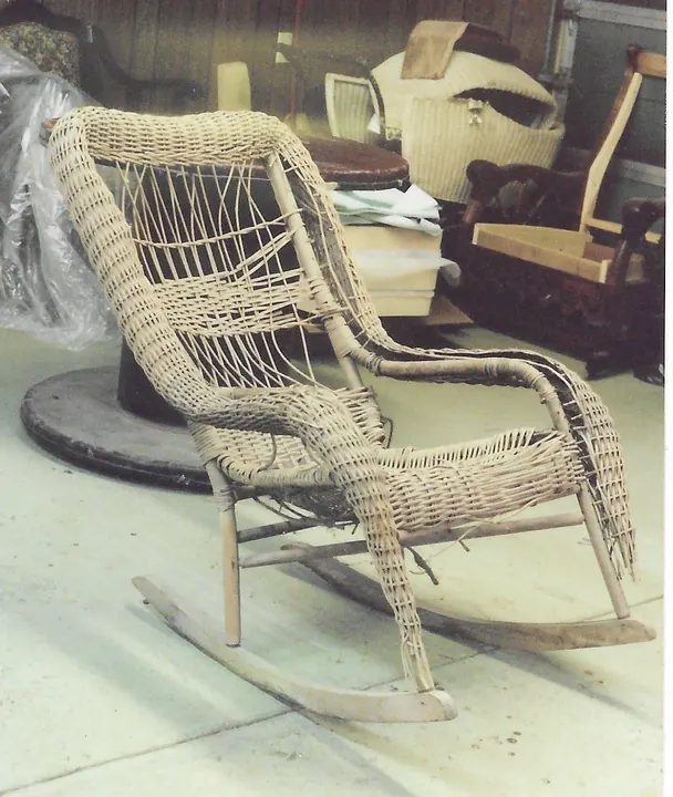 My Great-Grandmother's favorite chair had been stored in our barn loft over fifty years following her death when I dragged it out. Evidence inside the chair showed it was originally painted lavender.