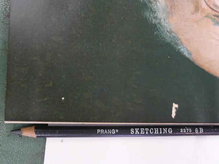 A soft art pencil helped hide the white areas.