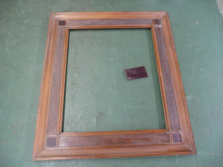Frame scuffed with a red Scotch-Brite pad, then one sealer coat of lacquer topped with one coat of satin finish.