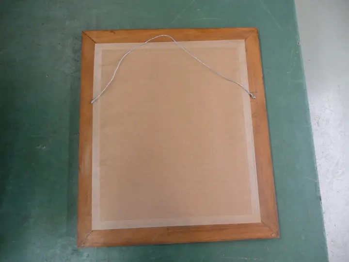 New screw eyes and cable. Sealed and ready to hang.