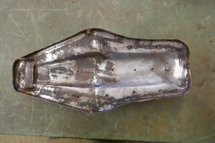 Wire-brushed and ready for enamel.