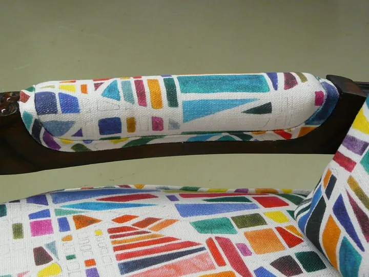 Bias-cut fabric forms nicely around curves.