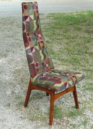 Mod 1960s High-Back Chair, finished